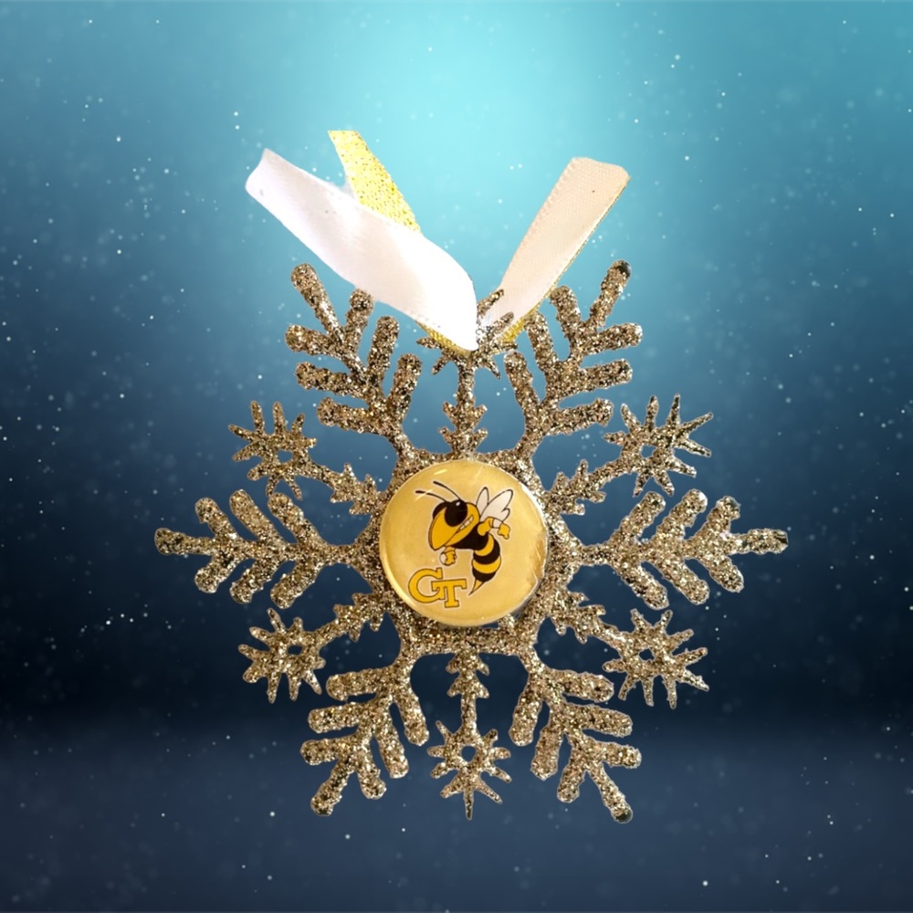 Georgia Tech YELLOW JACKETS Handmade Snowflake *NEW*
